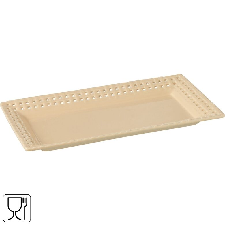 J-LINE keramikas šķīvis 17.5x32cm, oranžs